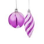 Decoratiuni brad, set de 72 piese, pentru Craciun, mov, NEW 9 - imagine 2