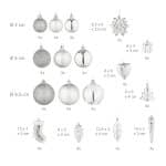 Decoratiuni brad, set de 72 piese, pentru Craciun, argintiu, NEW 9 - imagine 5