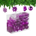Set decoratiuni brad, pentru Craciun, 100 piese, mov, NEW 10