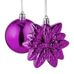 Set decoratiuni brad, pentru Craciun, 100 piese, mov, NEW 10 - imagine 2