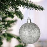 Set decoratiuni brad, pentru Craciun, 100 piese, argintiu, NEW 10 - imagine 3