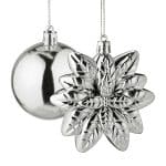 Set decoratiuni brad, pentru Craciun, 100 piese, argintiu, NEW 10 - imagine 2