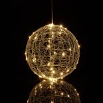 Decoratiune luminoasa, LED, lumina alba calda, diametru 25 cm, Relaxdays