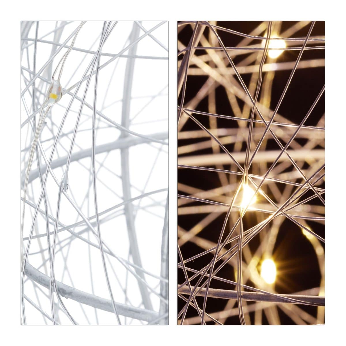 Decoratiune luminoasa, LED, lumina alba calda, diametru 25 cm, Relaxdays - imagine 7