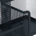 Organizator de birou, 3 compartimente, antracit, 10 x 18,5 x 9,5 cm - imagine 6