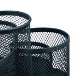 Organizator de birou, 7 compartimente, antracit, 10,5 x 16 x 17 cm, Relaxdays - imagine 7