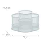 Organizator de birou, 73 compartimente, alb, 10,5 x 16 x 17 cm, Relaxdays - imagine 4