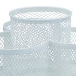 Organizator de birou, 73 compartimente, alb, 10,5 x 16 x 17 cm, Relaxdays - imagine 7