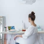 Set organizatoare de birou, 7 piese, alb, Relaxdays - imagine 3
