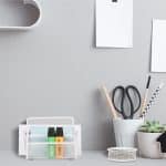 Set organizatoare de birou, 7 piese, alb, Relaxdays - imagine 6