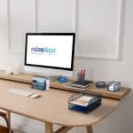 Set organizatoare de birou, 6 piese, antracit, Relaxdays - imagine 2