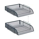 Set organizatoare de birou, 6 piese, antracit, Relaxdays - imagine 7