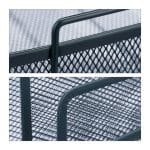 Set organizatoare de birou, 6 piese, antracit, Relaxdays - imagine 9