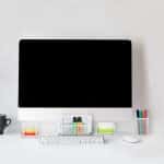 Set organizatoare de birou, 4 piese, alb, Relaxdays - imagine 2