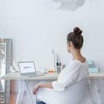 Set organizatoare de birou, 4 piese, alb, Relaxdays - imagine 3