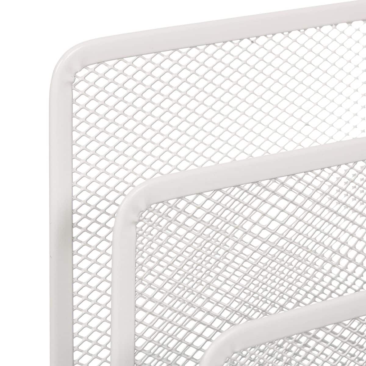 Set organizatoare de birou, 4 piese, alb, Relaxdays - imagine 7
