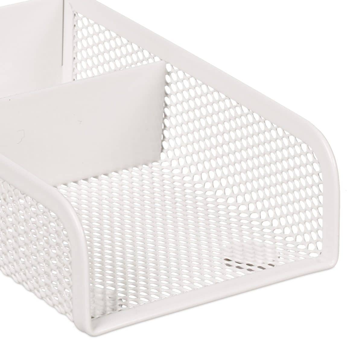Set organizatoare de birou, 4 piese, alb, Relaxdays - imagine 8