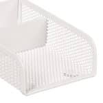 Set organizatoare de birou, 4 piese, alb, Relaxdays - imagine 8