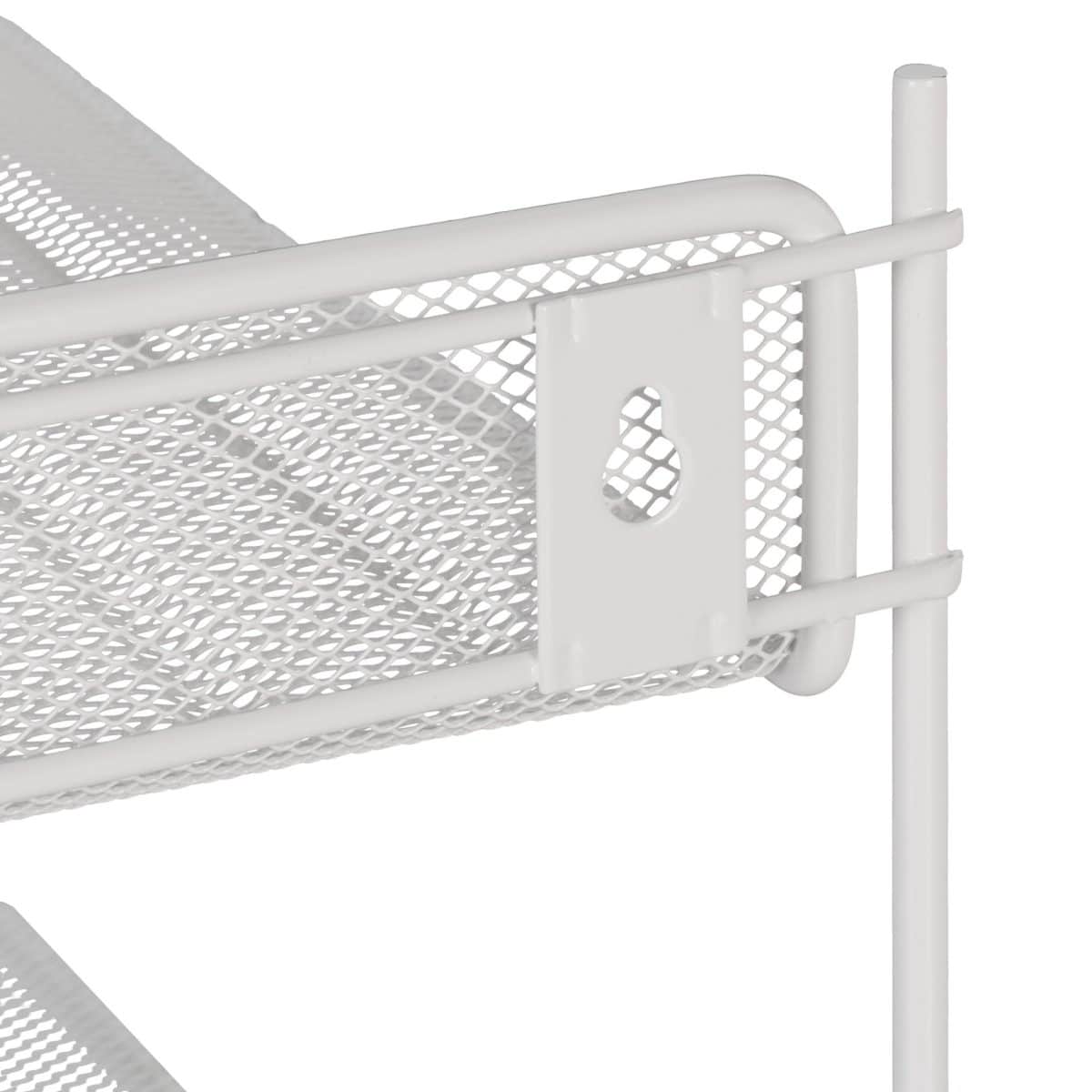 Organizator metalic, de birou/perete, 3 compartimente, alb, 32 x 33 x 24,5 cm - imagine 6