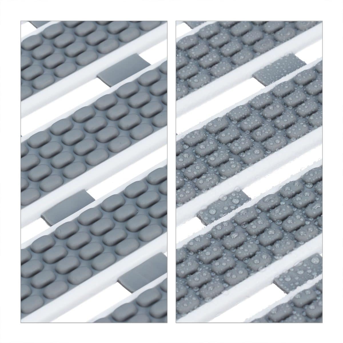 Covoras anti-alunecare pentru dus/cada, 69 x 38 cm, cu ventuze, gri - imagine 6