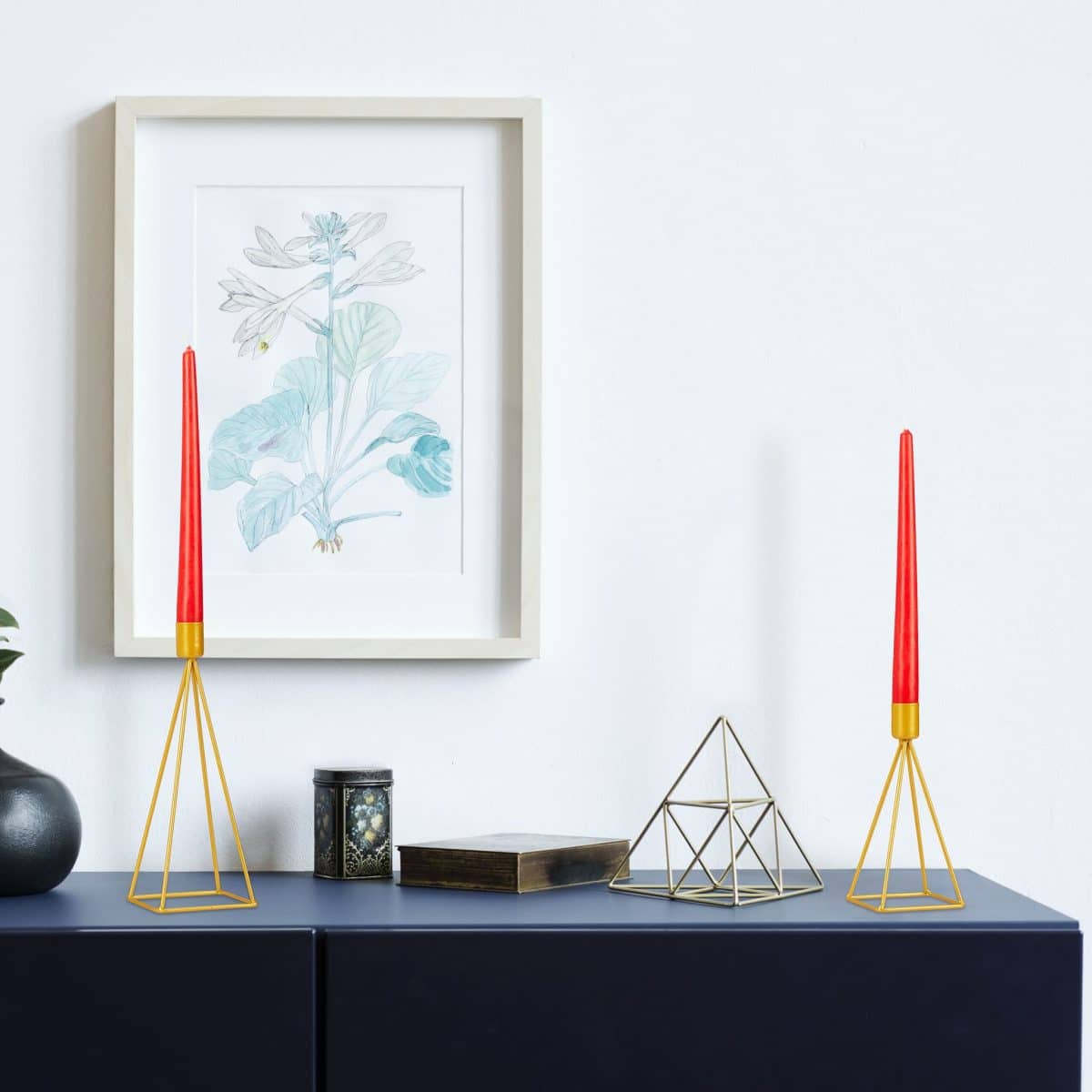 Set de 2 sfesnice, dimensiuni diferite, gold, Relaxdays - imagine 3