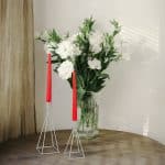 Set de 2 sfesnice, dimensiuni diferite, gri, Relaxdays - imagine 3