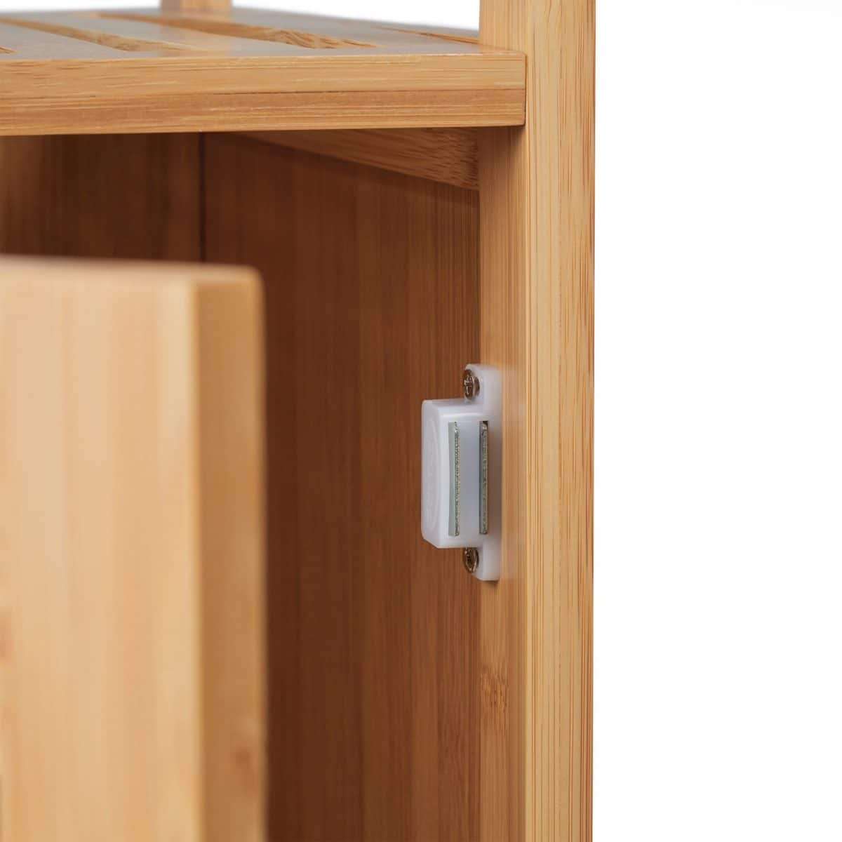 Dulap de baie din bambus, 2 rafturi deschise, natural, 87 x 36,5 x 33 cm - imagine 6