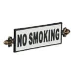 Decor perete "No smoking", dimensiuni 8 x 27 x 1 cm, Relaxdays