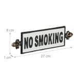 Decor perete "No smoking", dimensiuni 8 x 27 x 1 cm, Relaxdays - imagine 4
