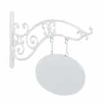 Decor perete, personalizabil, pancarta, dimensiuni 32 x 43 x 3 cm, alb, Relaxdays
