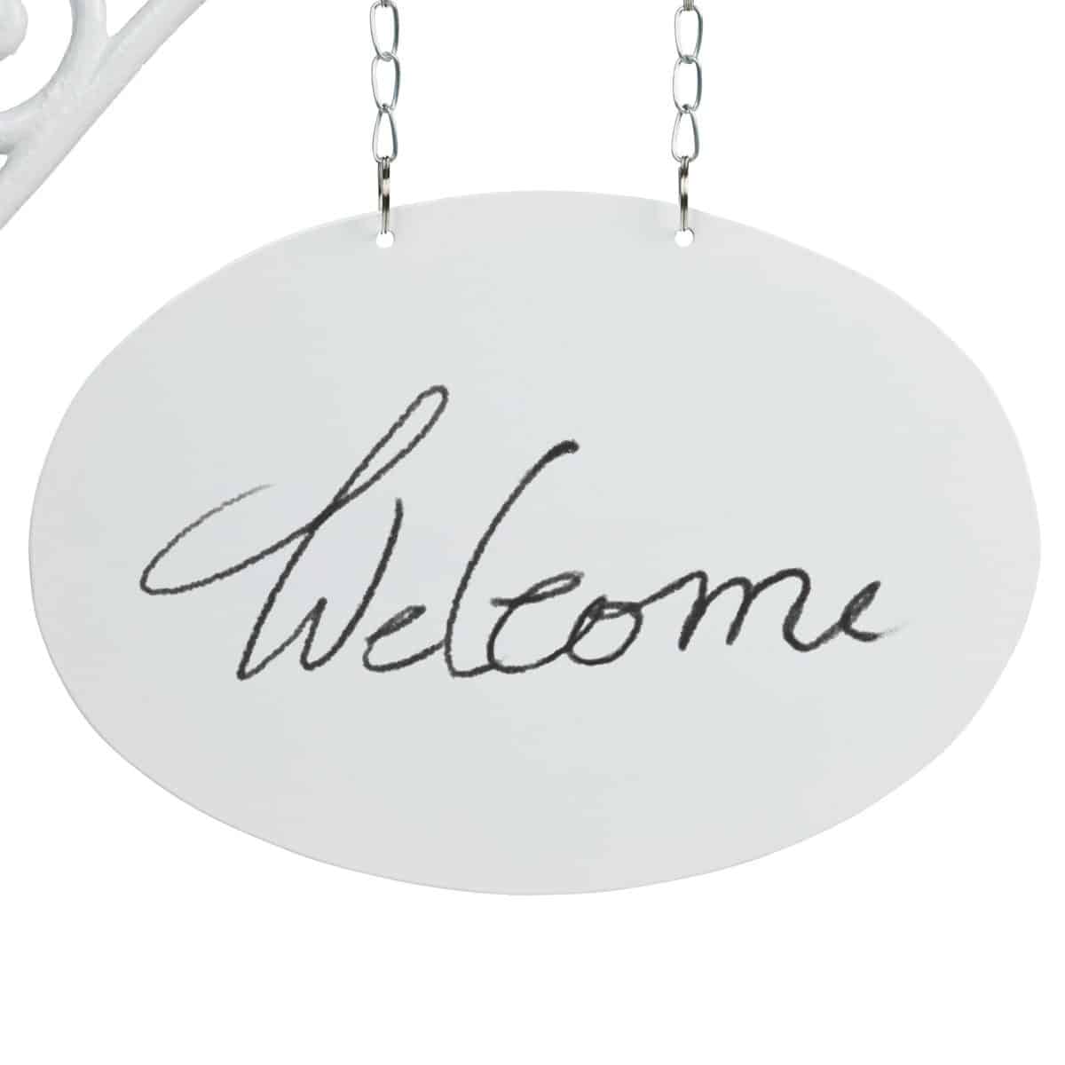 Decor perete, personalizabil, pancarta, dimensiuni 32 x 43 x 3 cm, alb, Relaxdays - imagine 6