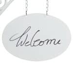 Decor perete, personalizabil, pancarta, dimensiuni 32 x 43 x 3 cm, alb, Relaxdays - imagine 6