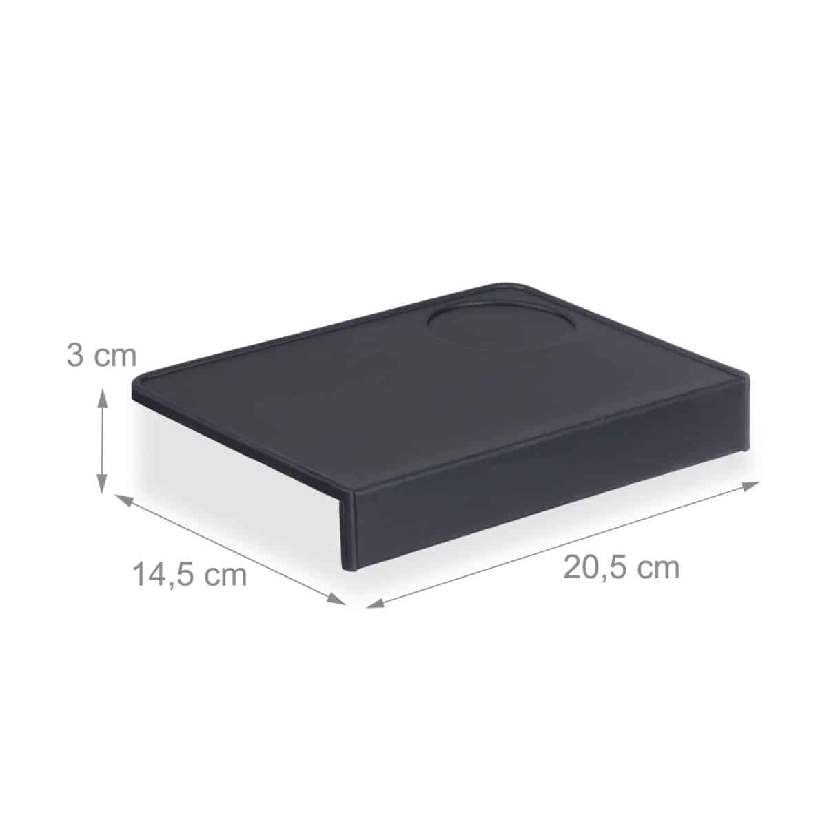 Suport silicon tampare, 3 x 20,5 x 14,5 cm, negru - imagine 4