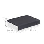 Suport silicon tampare, 3 x 20,5 x 14,5 cm, negru - imagine 4