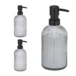 Set 3 dispensere de sapun lichid, sticla, 400 ml