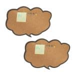 Set 2 panouri din pluta "Nori", 29 x 44 x 1 cm, Relaxdays