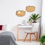 Set 2 panouri din pluta "Nori", 29 x 44 x 1 cm, Relaxdays - imagine 2