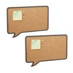 Set 2 panouri din pluta dreptunghiulare, 29 x 44 x 1 cm, Relaxdays