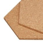 Set de 14 panouri hexagonale din plută, cu pioneze si cleme din lemn, Relaxdays - imagine 6