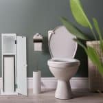 Dulap ingust pentru baie, alb, 65 x 19,5 x 19,5 cm - imagine 3