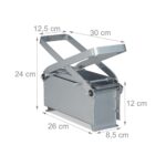 Presă manuală pentru brichete din hârtie – oțel argintiu, 2.8 kg - imagine 7