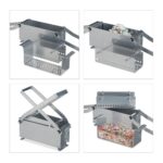Presă manuală pentru brichete din hârtie – oțel argintiu, 2.8 kg - imagine 9