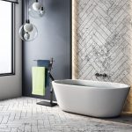 Suport pentru prosoape cu design curbat, 2 sine, negru, 85 x 43,5 x 20 cm - imagine 2