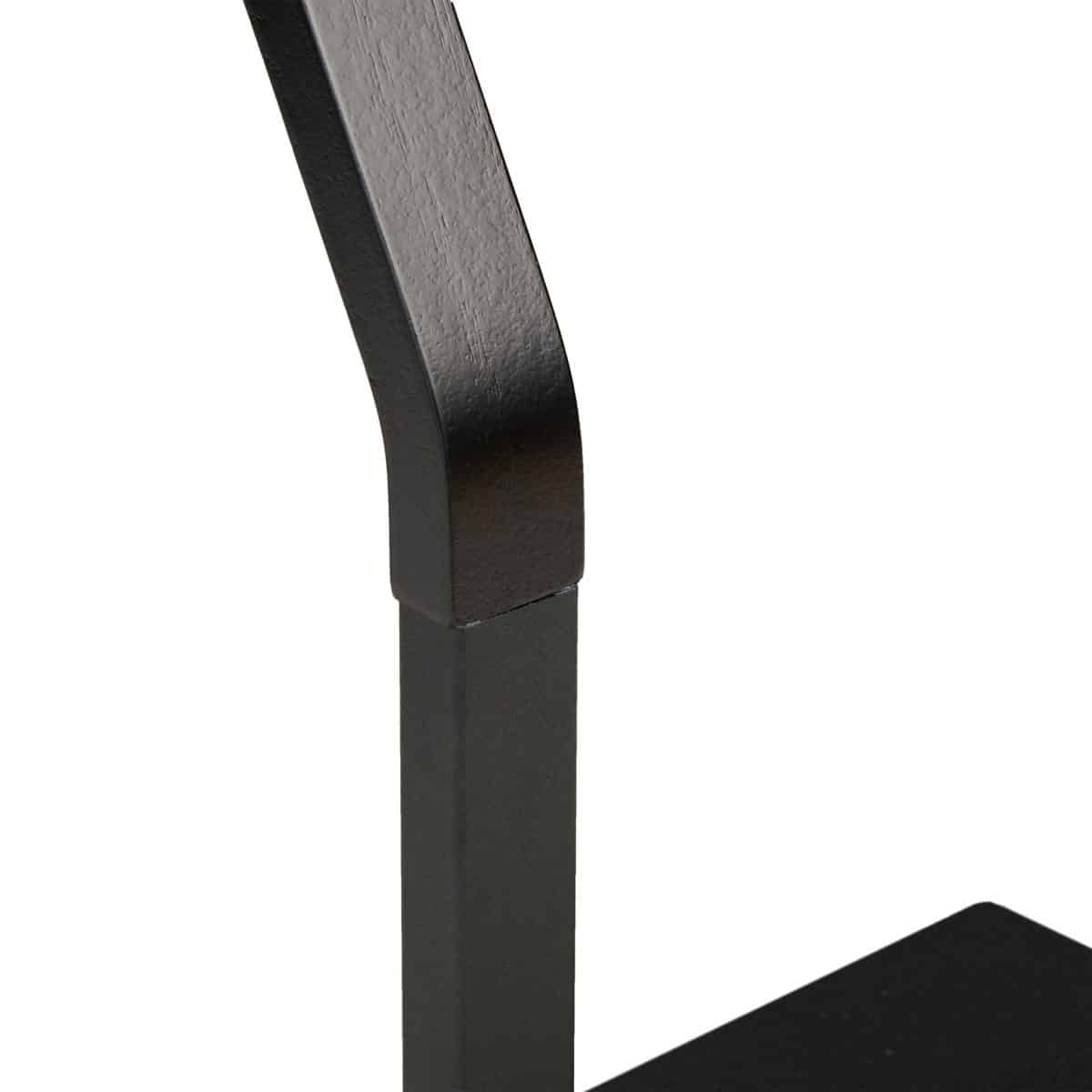 Suport pentru prosoape cu design curbat, 2 sine, negru, 85 x 43,5 x 20 cm - imagine 6