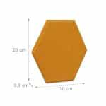 Hexagoane autoadezive, 6 piese, galben, 26 x 30 x 0,9 cm, Relaxdays - imagine 6