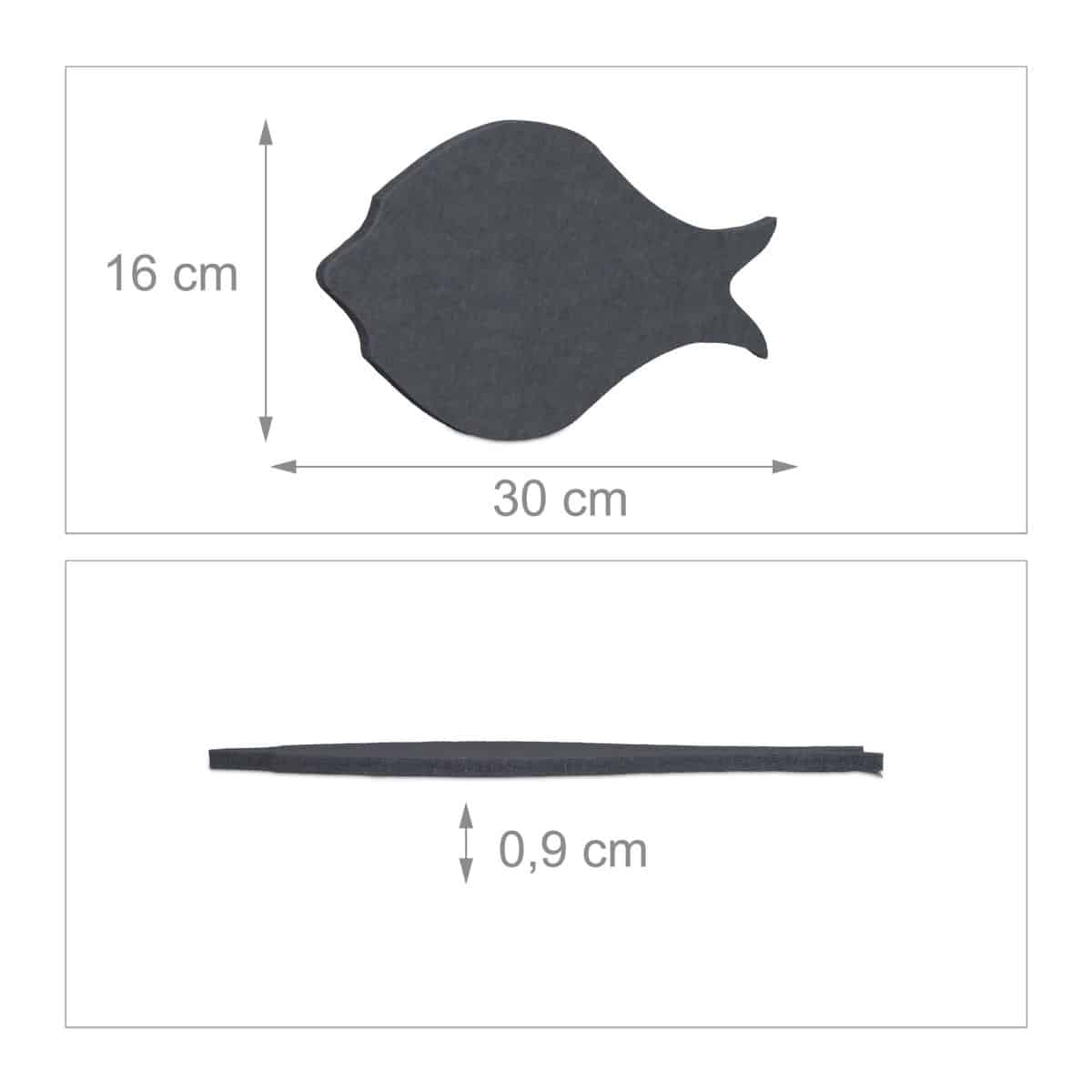 Pesti autoadezivi, 12 piese, 16 x 30 x 0,9 cm, Relaxdays - imagine 4