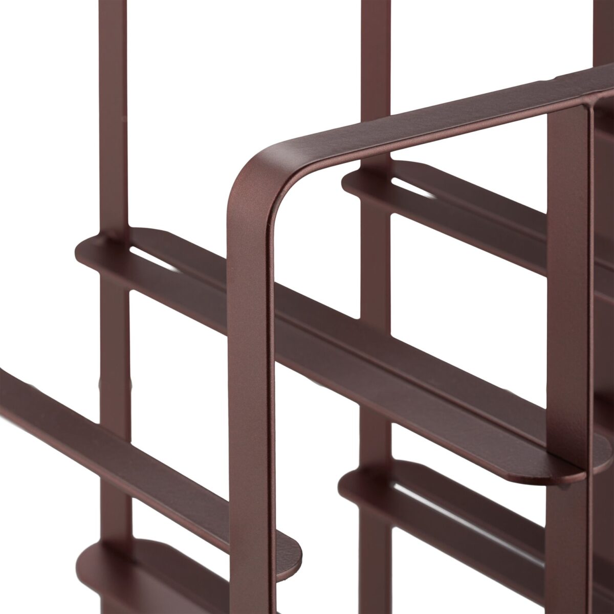 Suport metalic pentru sticle de vin, capacitate 9 sticle, design industrial modern, maro, Relaxdays - imagine 5