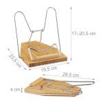 Suport tip stand pentru carti, din bambus, 4 x 19,5 x 28,5 cm - imagine 5