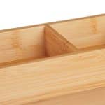 Organizator pentru cafea si ceai, din bambus, 9 compartimente, natur, 24 x 27 x 17,5 cm - imagine 6