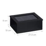 Cutie cu 6 compartimente pentru plicurile de ceai, din bambus, negru, 9 x 21,5 x 16 cm - imagine 3